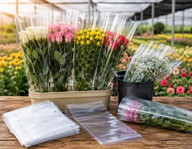 Capuchones plásticos para protección de flores