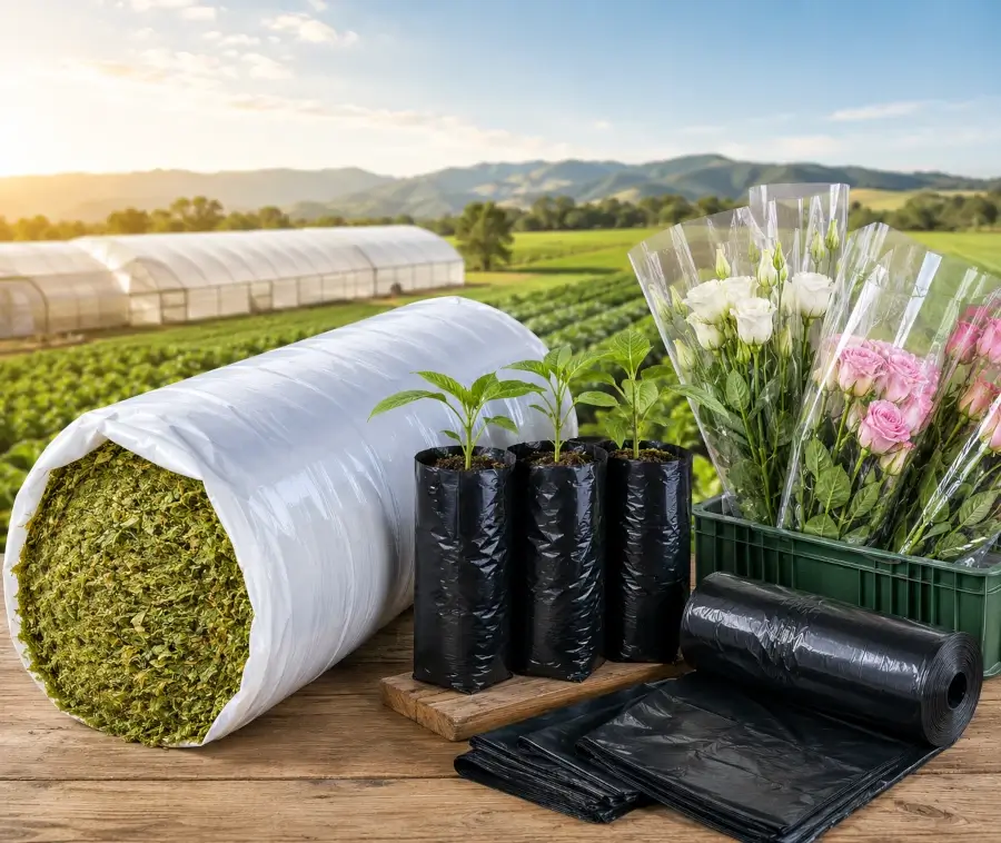 Bolsas para silo, semilleros y capuchones para flores