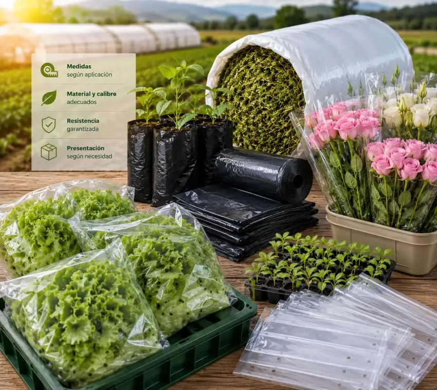 Aplicaciones de bolsas para silo, viveros y floricultura