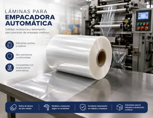 Láminas y películas para máquinas empacadoras automáticas