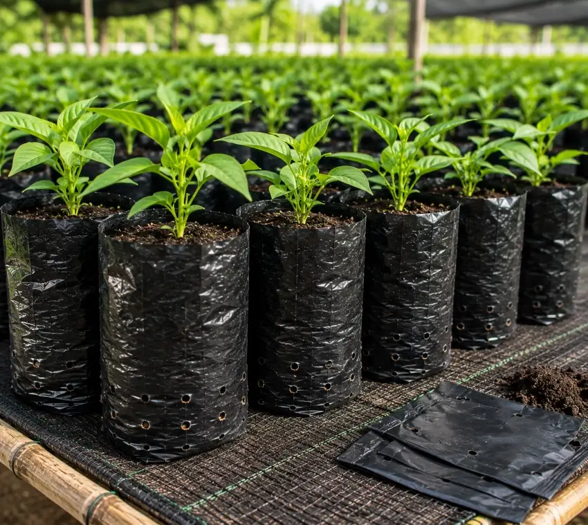 Fabricación personalizada de bolsas para semilleros utilizadas en viveros agrícolas