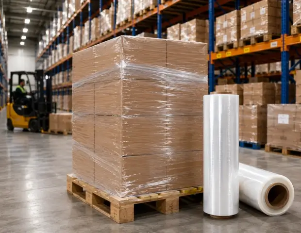 Stretch film utilizado en centros de distribución y bodegas logísticas